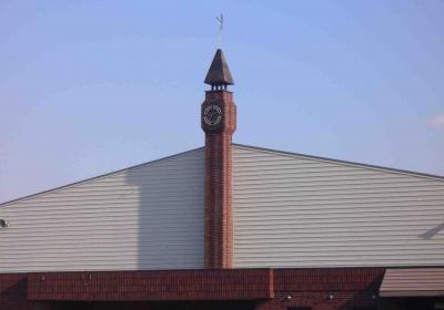 江別第二小学校時計塔の写真