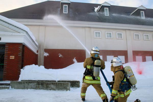 郷土資料館消防訓練の写真1