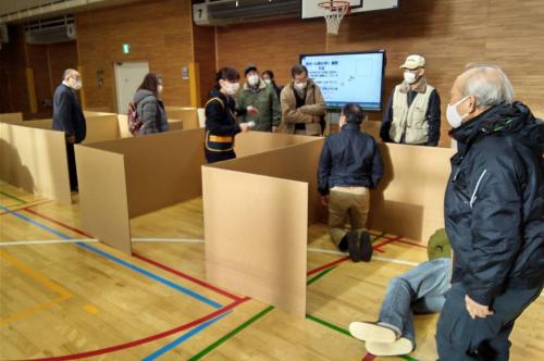江別太小学校で「令和３年度　地域連携避難所運営訓練」を実施しました
