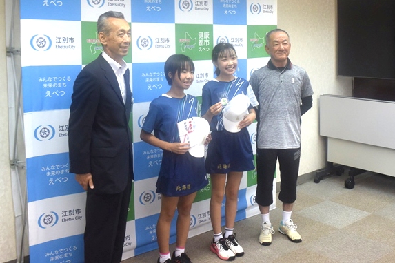 小学生ソフトテニス全国大会出場選手表敬訪問