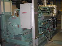 消化ガスエンジン発電機の写真