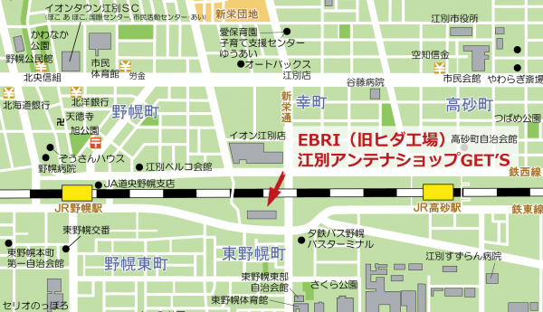 EBRI（旧ヒダ工場）の地図