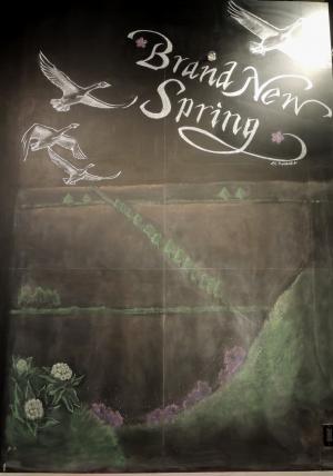 チョークアートBrand New Spring～田園のはじまり～