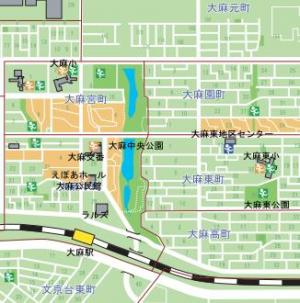 大麻中央公園改築遊具位置図