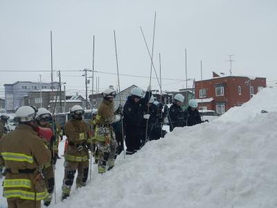 除雪事故対応訓練の写真