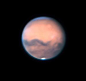 画像：50センチ望遠鏡で撮影した火星（2020年撮影）