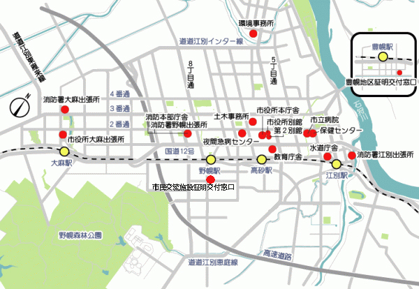 市内施設配置図
