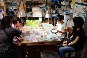 ガラスのコップ製作体験1