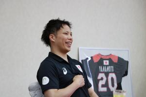 パリオリンピック出場山本選手表敬訪問
