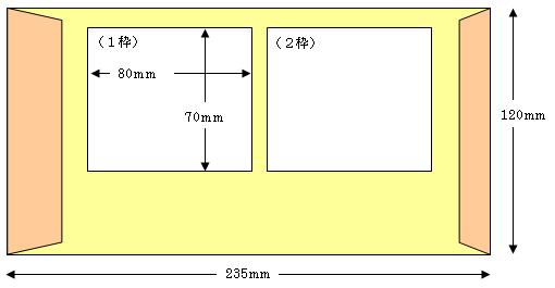 画像：枠の大きさ長形3号