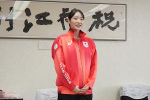 松本選手表敬訪問④