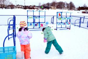雪玉まと当てゲーム