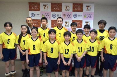 第34回全国小学生ドッジボールセンス権出場選手表敬訪問