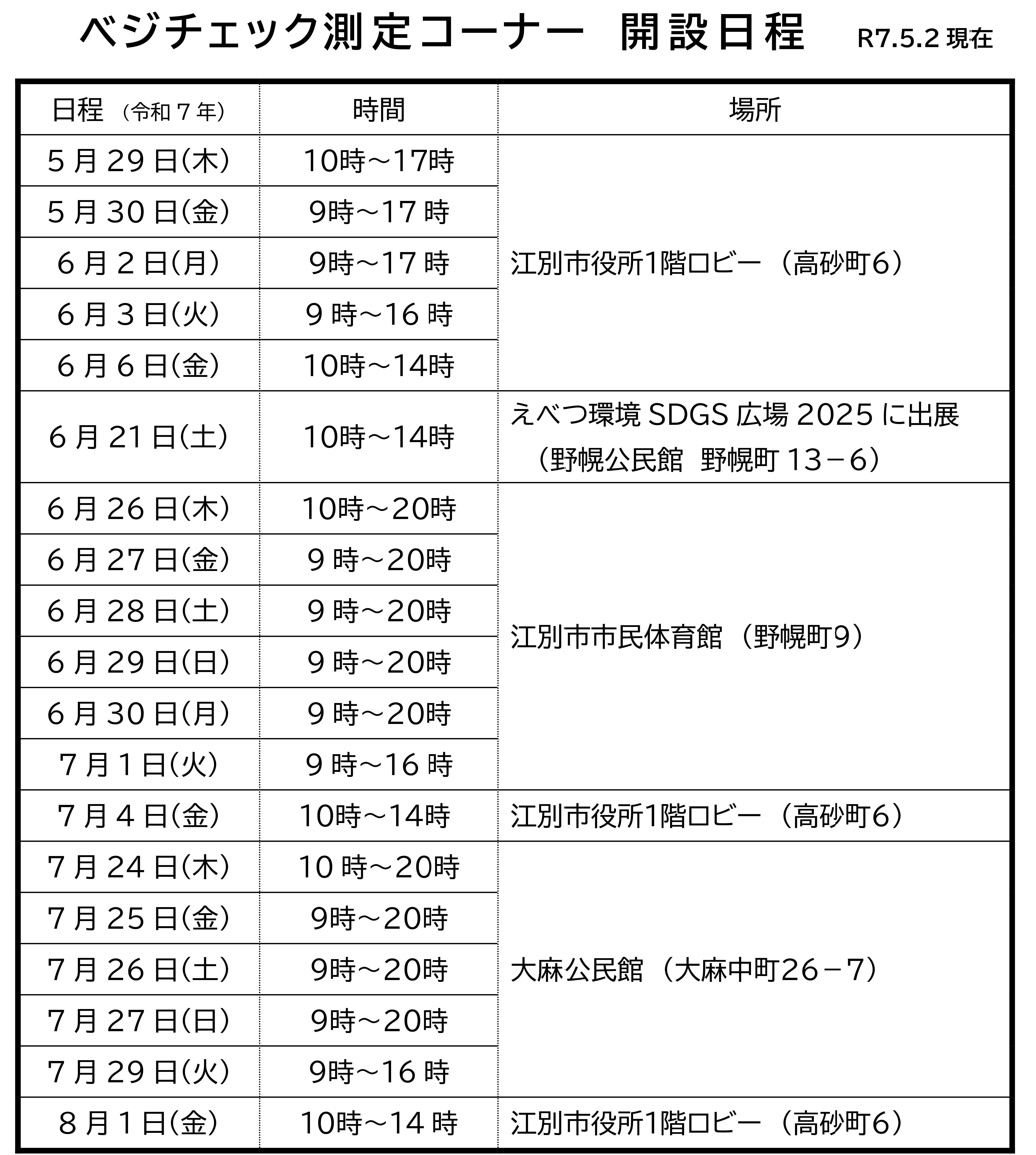 日程