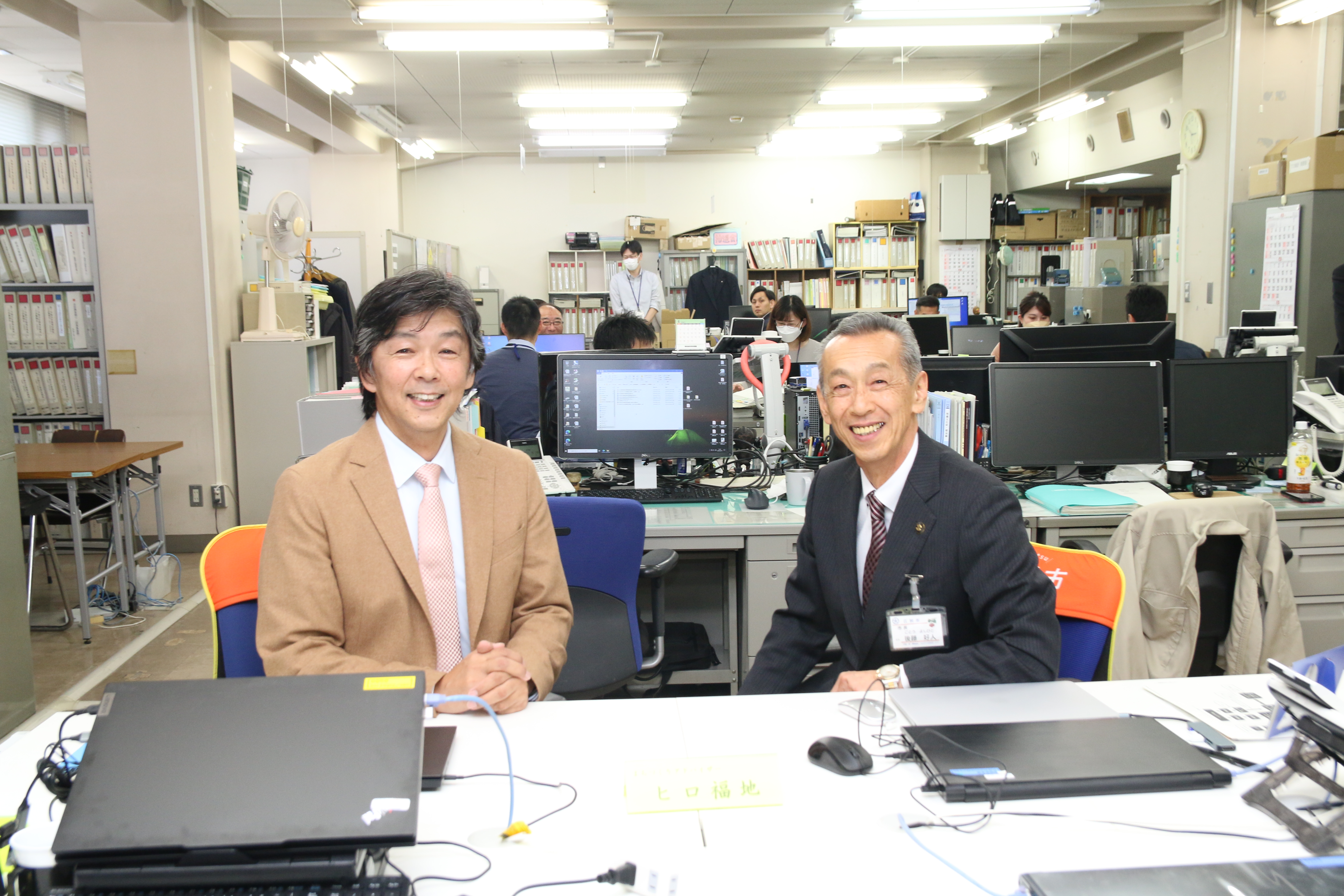 後藤市長とヒロ福地さんのツーショット写真