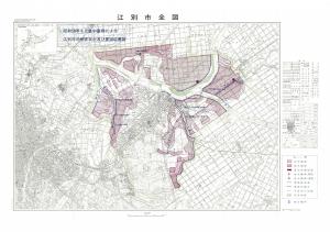 昭和56年8月集中豪雨による江別市の被害状況図