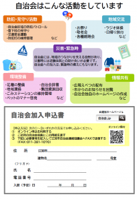 自治会加入促進チラシ(裏)