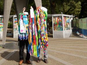 送付された折り鶴（広島市）