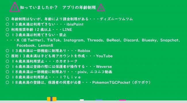 アプリの年齢制限