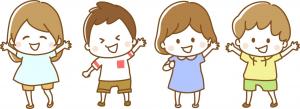 手を振る子どもの画像