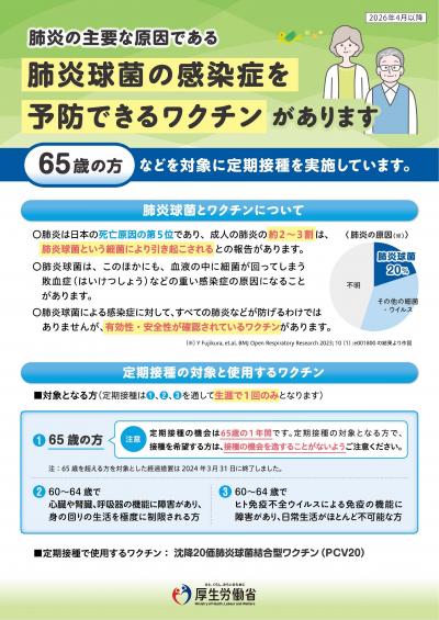 肺炎球菌チラシ表