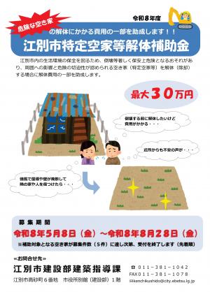 江別市特定空家等補助金について