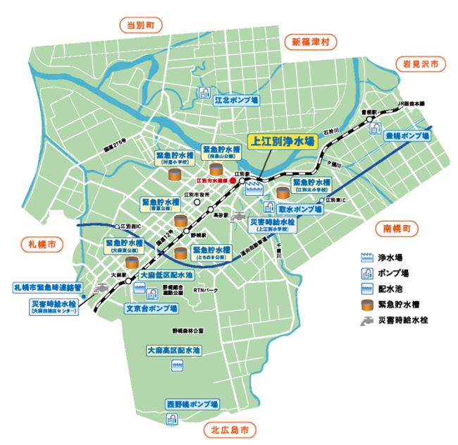 水道施設位置図