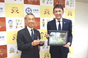 レバンガ北海道折茂社長市長表敬訪問2026