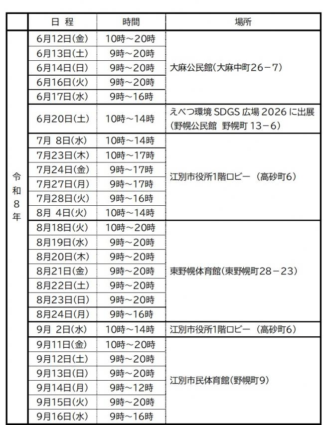 日程