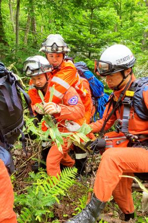 野幌森林公園で行方不明者捜索訓練1
