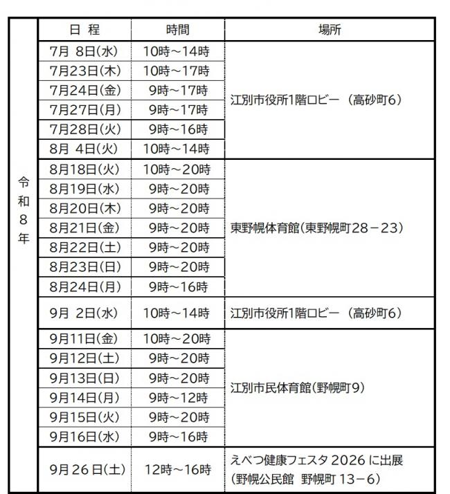 日程