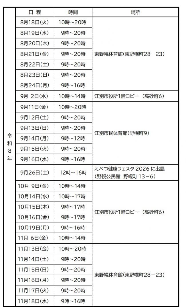 日程