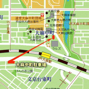 大麻中町駐車場付近案内図